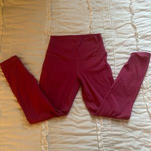 Pink lulu double lined align leggings